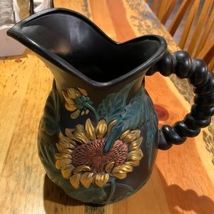 Handcrafted sunflower vase/jug